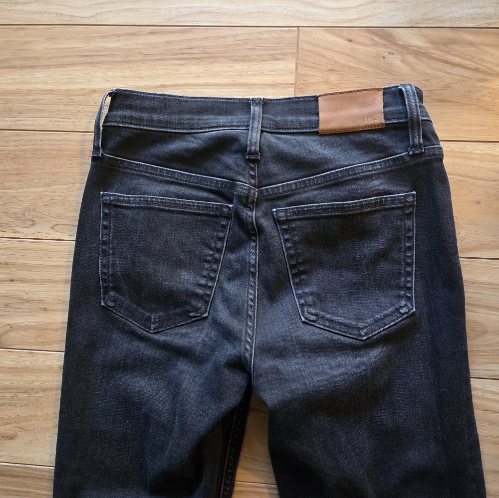 J. Crew Billie Demi Boot Crop Jeans  Black 25 - Picture 6 of 8